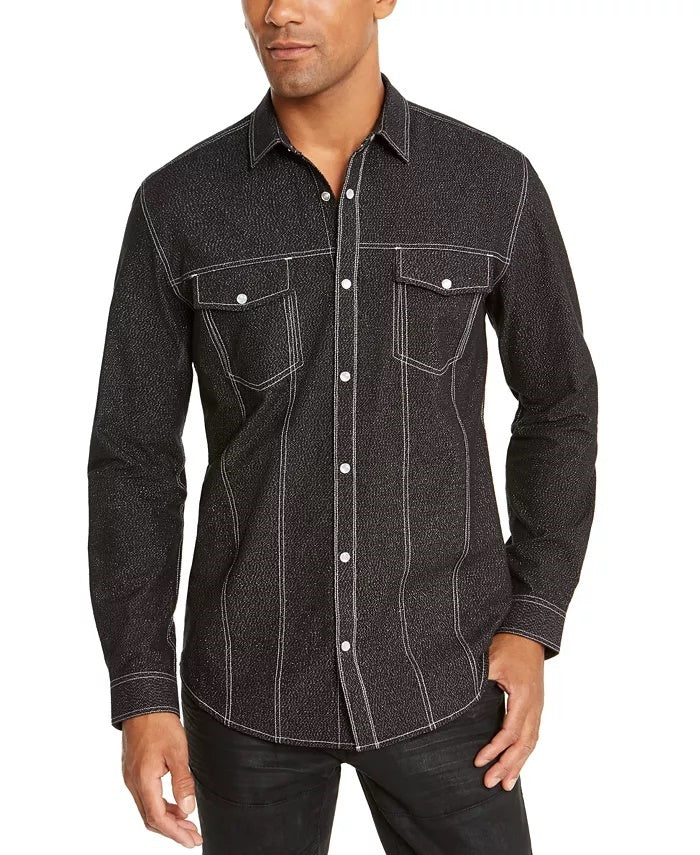 Camisa Lambert Masculina INC International Concepts Preta Tamanho Pequeno