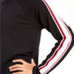 Ideologia Moletom feminino listrado French Terry, preto, tamanho pequeno