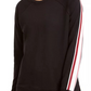 Ideology Moletom feminino listrado French Terry, preto, tamanho X-S