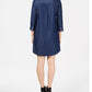 Vestido-camisa feminino Karen Scott de algodão chambray, azul-marinho, tamanho extragrande