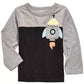 Camiseta infantil com estampa de foguete e bolso First Impressions para meninos, preta, tamanho 24 meses