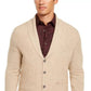 Cardigan masculino de cashmere Tasso Elba com botões, marrom, tamanho pequeno