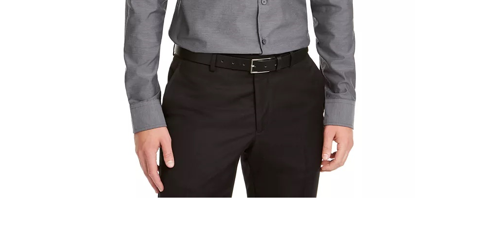 Camisa lisa Alfani masculina, corte clássico, cinza, tamanho pequeno