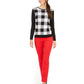 Suéter feminino Charter Club Buffalo Check Family tamanho natural XS