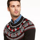 Suéter masculino Charter Club Fair-Isle Family, preto, tamanho grande