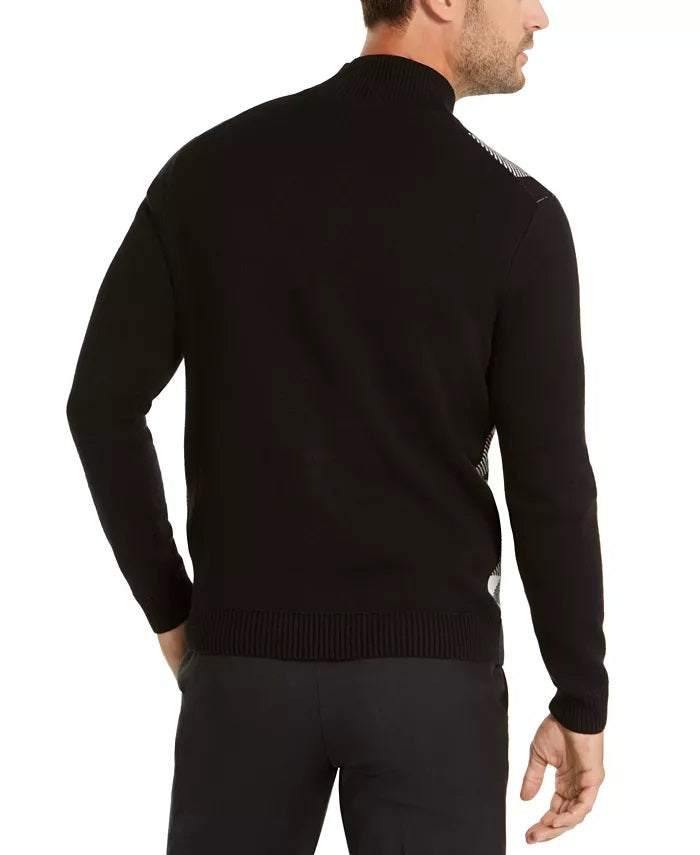 Suéter masculino Charter Club Buffalo Check Family, branco, tamanho médio
