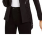 Blazer feminino peplum de renda da INC International Concepts, preto, tamanho médio