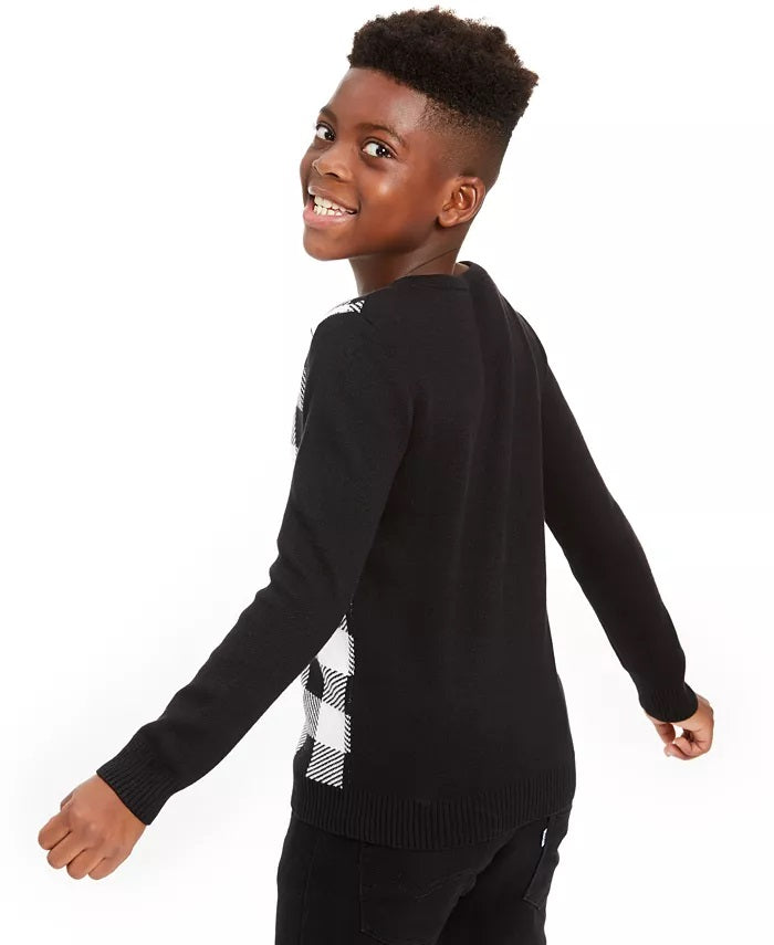 Charter Club Big Boy's Buffalo Check Family Sweater Tamanho Natural Pequeno