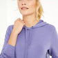 Ideology Moletom longo com capuz feminino estampado roxo tamanho extragrande