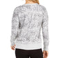 Blusa feminina estampada com decote aberto, tamanho grande, cinza, da Ideology