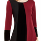 Blusa feminina Alfani Colorblock assimétrica vinho tamanho pequeno