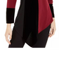 Blusa feminina Alfani Colorblock assimétrica vinho tamanho pequeno