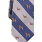 Gravata listrada clássica Beagle masculina Club Room, azul marinho, tamanho regular