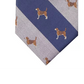 Gravata listrada clássica Beagle masculina Club Room, azul marinho, tamanho regular