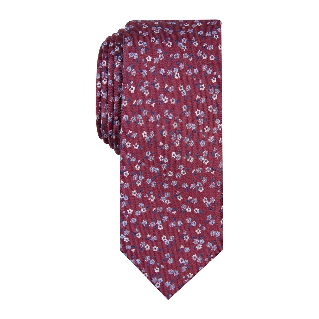 Gravata floral fina Penrose masculina Bar III azul tamanho regular