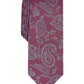 Gravata Skinny Bar III Masculina Glenn Pine Paisley Vermelha Tamanho Regular