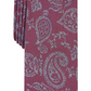 Gravata Skinny Bar III Masculina Glenn Pine Paisley Vermelha Tamanho Regular