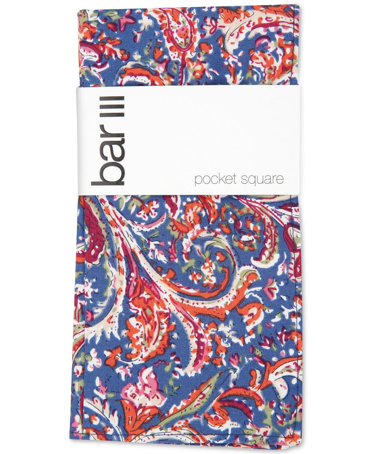 Lenço de bolso Mesa Paisley masculino Bar III, tamanho azul marinho, regular