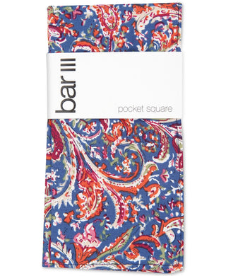 Lenço de bolso Mesa Paisley masculino Bar III, tamanho azul marinho, regular