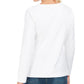 Moletom feminino Karen Scott French Terry com cadarço, branco, tamanho X-S