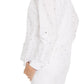 Blusa de linho feminina Charter Club com bolinhas, branca, tamanho pequeno