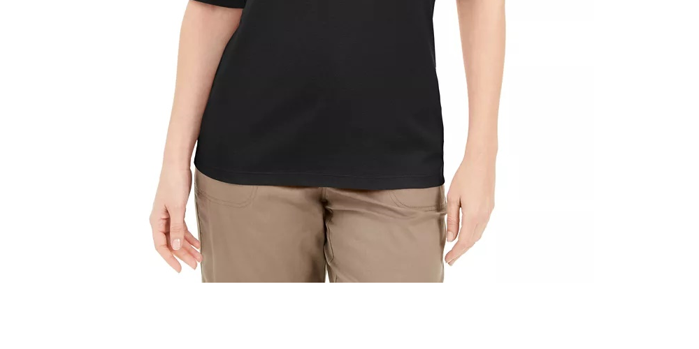 Blusa feminina Karen Scott com decote em V e detalhes em botões, roxa, tamanho grande