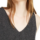 Blusa sem mangas com glitter Bar III feminina, preta, tamanho pequeno