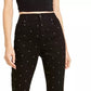 Calça skinny feminina Bar III com tachas, preta, tamanho 0