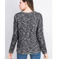 Suéter feminino com textura de cílios mesclados Style &amp; Co, preto, tamanho extra grande