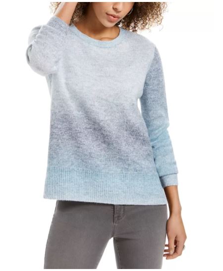 Suéter feminino Ombre Style &amp; Co, azul marinho, tamanho médio