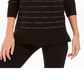 Suéter feminino estilo &amp; co lurex gola alta azul tamanho pequeno
