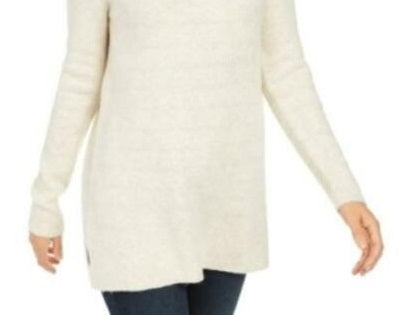 Suéter feminino de lurex com gola alta, preto claro, tamanho grande, estilo &amp; co