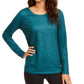 Top feminino estampado com recorte nas costas, verde, tamanho pequeno, da Ideology