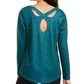 Top feminino estampado com recorte nas costas, verde, tamanho pequeno, da Ideology