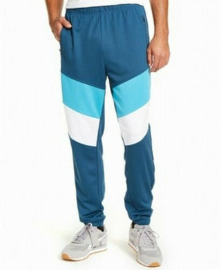 Ideology Men's Colorblocked Track Pants Turq/Aqua Size XXX Large
