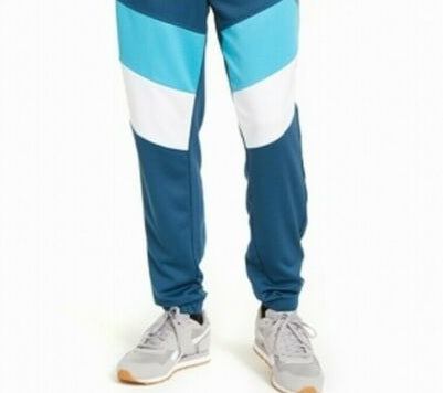 Calça de moletom masculina Ideology Colorblocked Turq/Aqua tamanho XXX grande