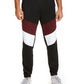 Calça de moletom masculina Ideology Colorblocked, vinho, tamanho médio