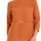 Poncho feminino Alfani de algodão Pointelle, preto, tamanho grande