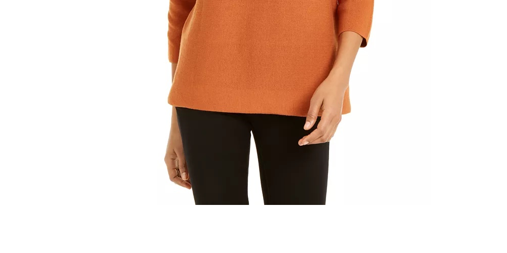 Poncho feminino Alfani de algodão Pointelle, preto, tamanho grande