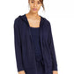 Moletom com capuz French Terry feminino Style &amp; Co, azul marinho, tamanho X-S