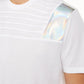 Camiseta masculina INC International Concepts com pregas e detalhes em couro sintético metálico, branca, tamanho 3X