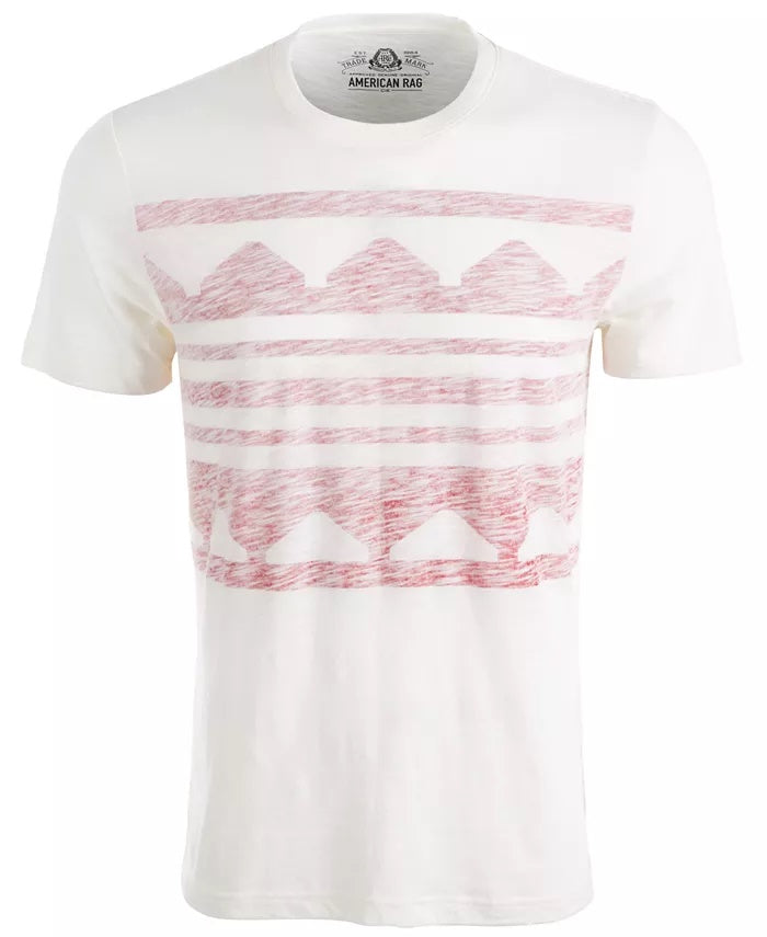 Camiseta masculina americana estampada branca tamanho médio