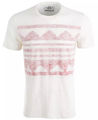 Camiseta masculina americana estampada branca tamanho médio