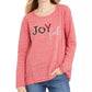 Moletom feminino com estampa alegre estilo &amp; co, vermelho, tamanho grande