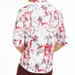 Camisa masculina com estampa de coração e grafite da INC International Concepts, tamanho médio, branca