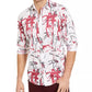 Camisa masculina com estampa de coração e grafite da INC International Concepts, branca, tamanho pequeno