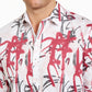 Camisa masculina com estampa de coração e grafite da INC International Concepts, branca, tamanho pequeno