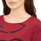 Top curto estampado feminino Alfani, tamanho pequeno, vermelho, tamanho pequeno ...