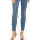 Calça jeans skinny feminina INC International Concepts Petite com detalhes na frente, azul, tamanho 6