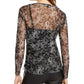 Blusa feminina franzida com bainha amarrada, preta, tamanho pequeno, da INC International Concepts